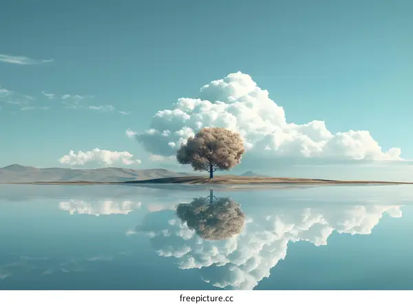 Lonely Tree by the Lake