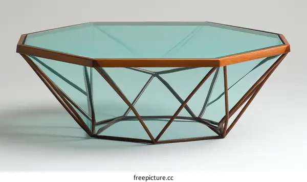Modern Geometric Glass Coffee Table Design