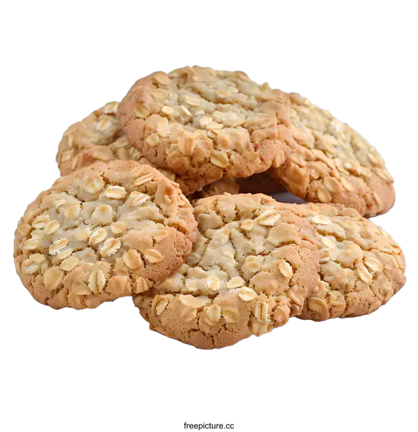 [Transparent Background PNG]Freshly baked oatmeal cookies