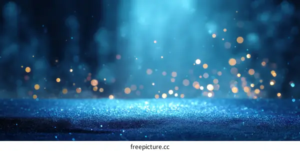 Sparkling Blue Background with Glittering Effect