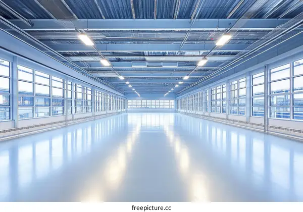 Modern Empty Industrial Warehouse Interior