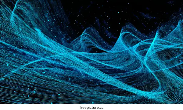 Abstract Digital Flowing Lines