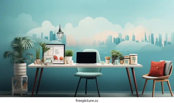 Home Office with a City View