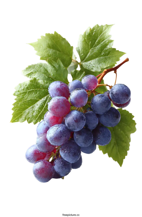 [Transparent Background PNG]Fresh Grapes Cluster Close-up