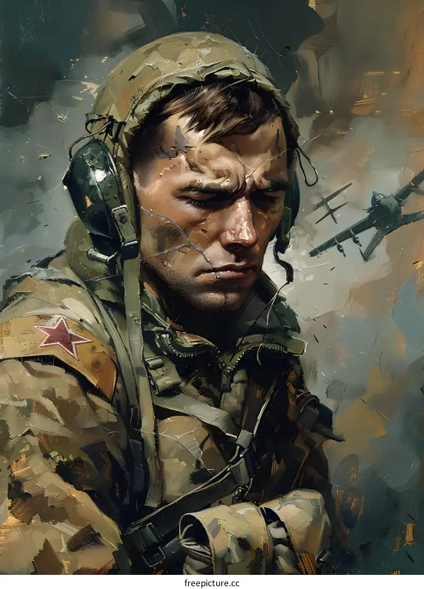 Portrait of a Soviet pilot