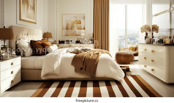 Luxury Cream Bedroom Interior Design