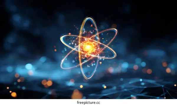 Abstract Illustration of Atom Structure