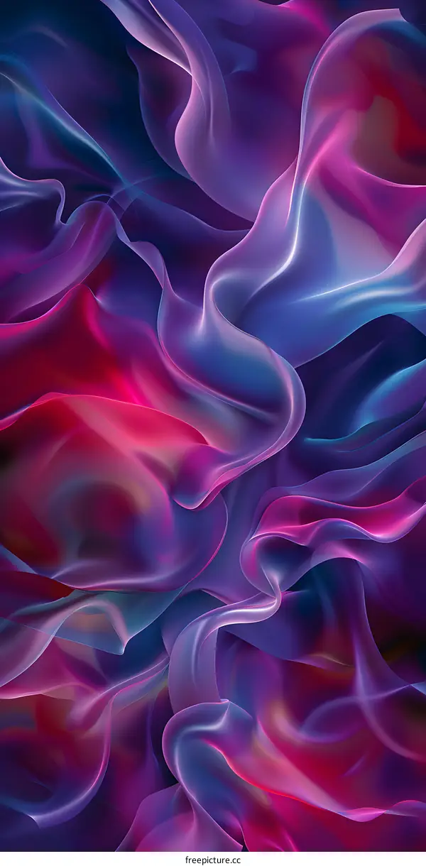 Abstract Purple And Blue Liquid Wave Background