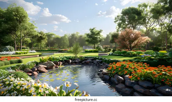 Garden landscape design renderings