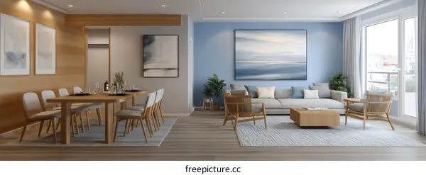 Modern Open-Plan Living Area Interior Design