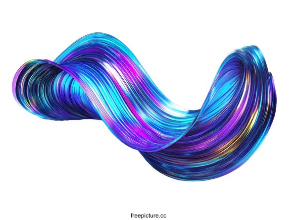 [Transparent Background PNG]Abstract Colorful Swirling Lines
