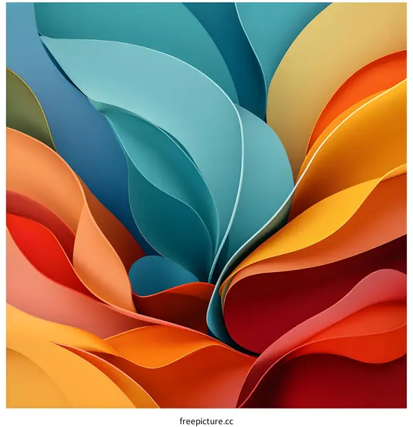 Abstract Colorful Wavy Lines Background