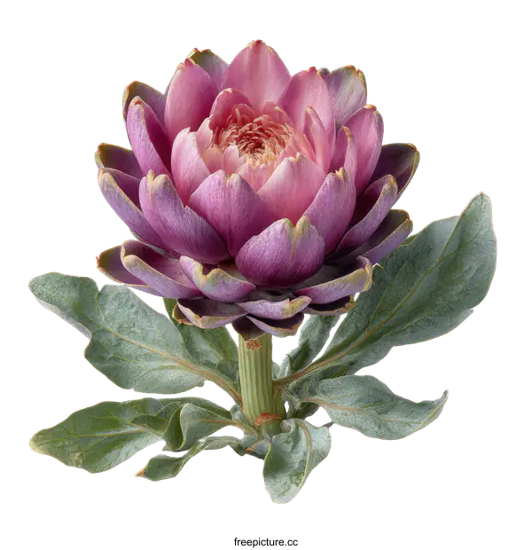 [Transparent Background PNG]Close-up of a Beautiful Purple Artichoke