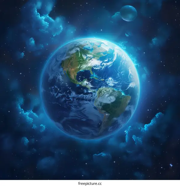 Earth from space showing the Americas