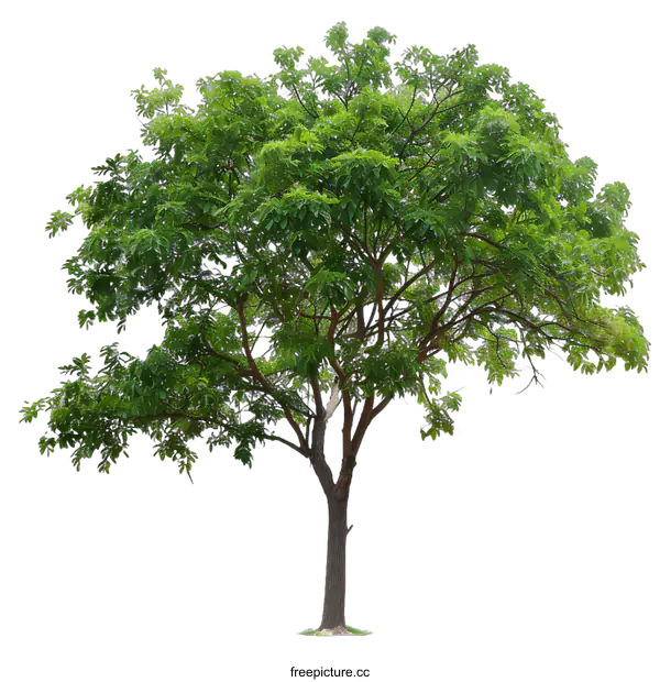 [Transparent Background PNG]Green Tree Isolated on White Background