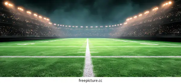 American Football Stadium at Night