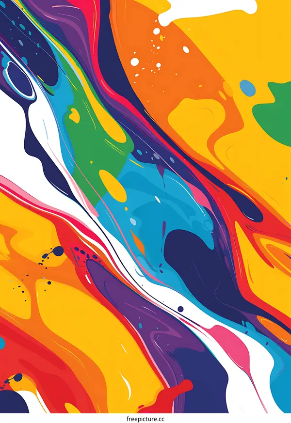 Abstract Colorful Liquid Marble Background Design