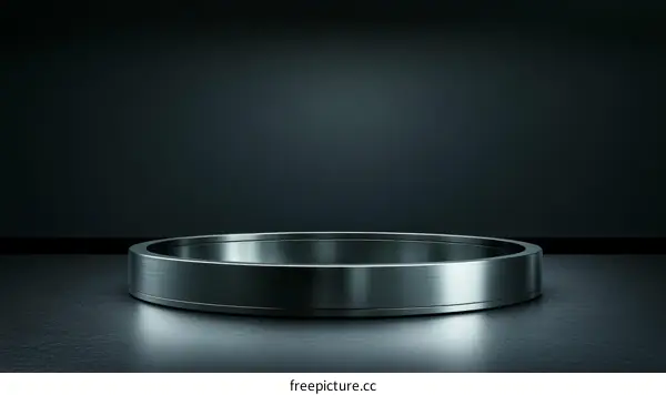 Dark Metallic Circular Platform Product Display