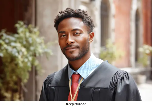 Proud Graduation Day of a Young Man