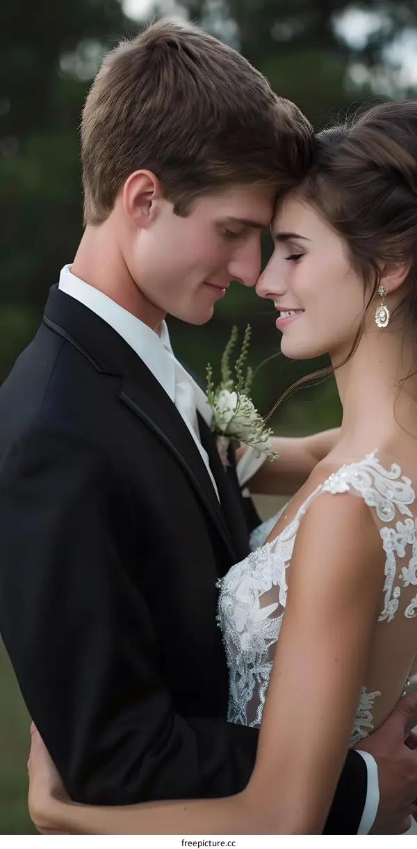 Happy Couple Embracing in Nature