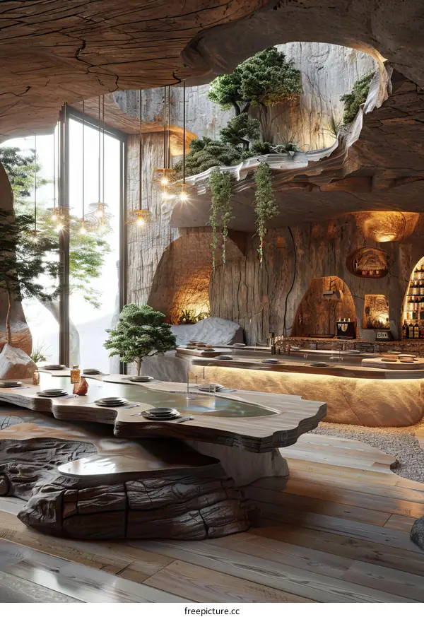 Rock Restaurant Interior and Unique Architecture Design