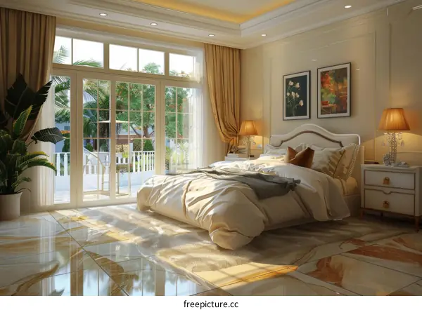 Luxury Bedroom Interior Design Illustration
