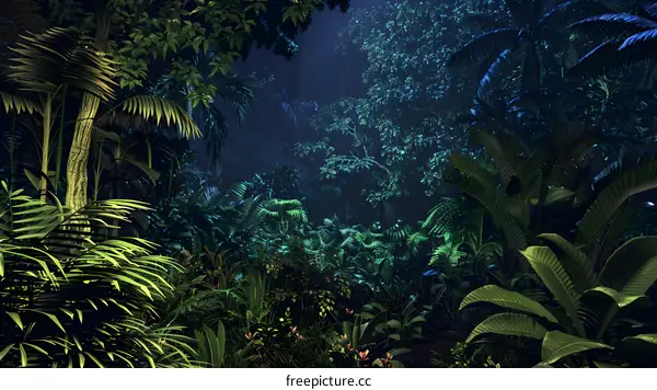 Tropical Rainforest Jungle Night