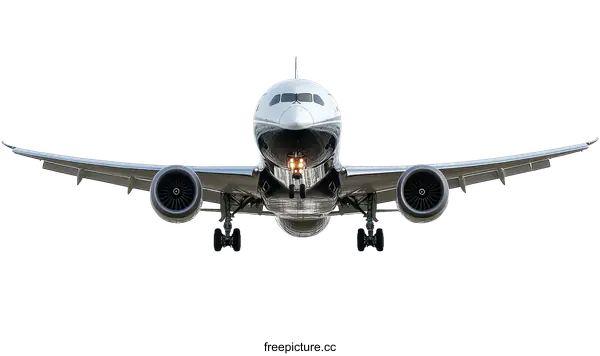 [Transparent Background PNG]Modern Commercial Airplane in Flight