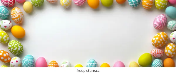 Colorful Easter Eggs Frame Design