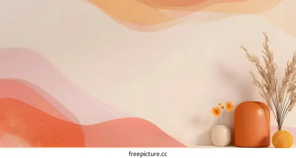 Abstract Background with Orange and Beige Color Scheme