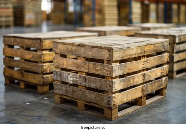 Wooden Pallet Used for Shipping and Storage