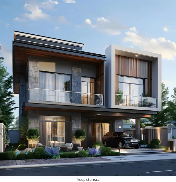 Modern Two Story House Exterior Design