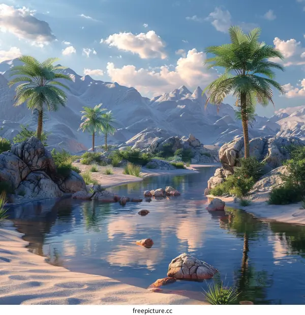 Oasis of Serenity in the Heart of an Expansive Desert