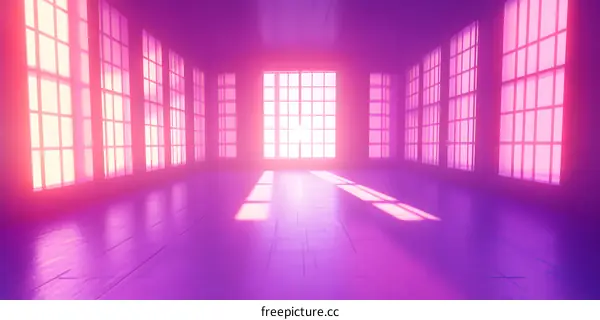 Pink Neon Window Room Light