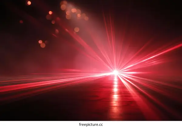 Abstract Red Light Radiating from the Center