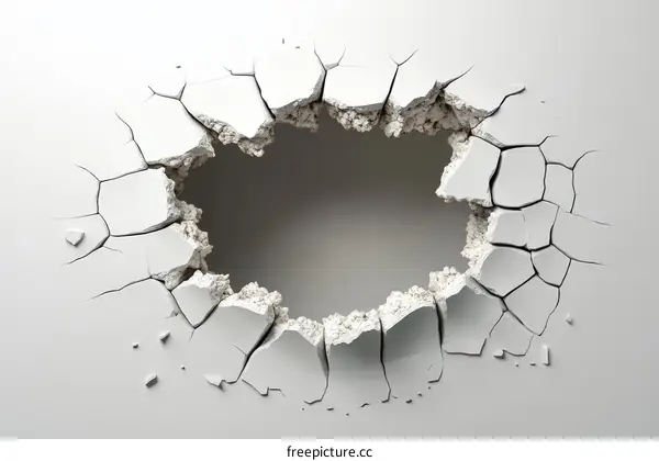 Abstract Cracked Concrete Wall Art