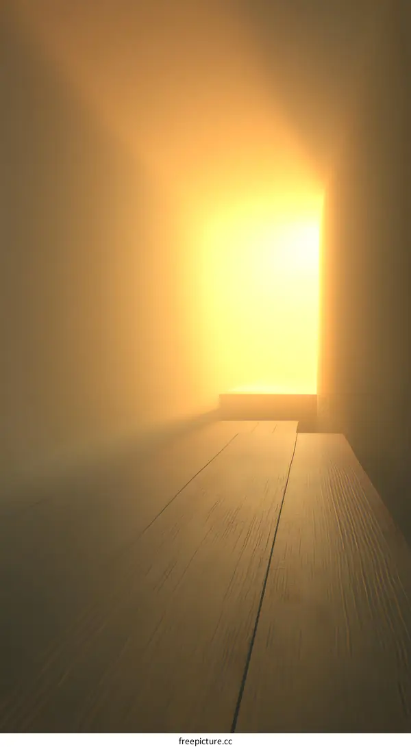 Golden Light Through an Open Doorway