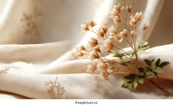 Delicate Floral Design on Elegant Fabric