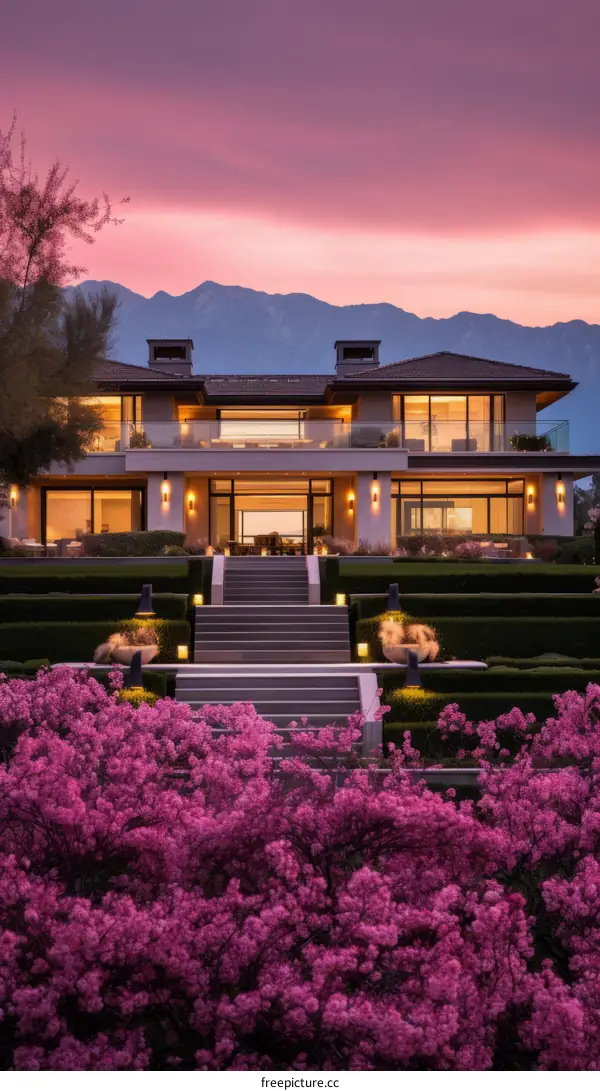 A beautiful house with a stunning view of the mountains