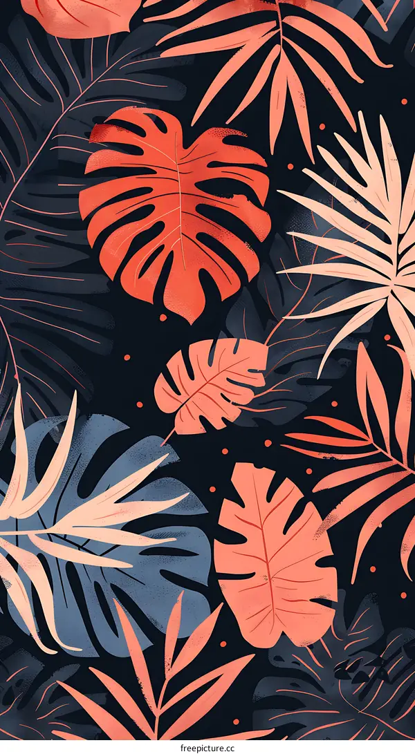 Tropical Leaves Seamless Pattern Design