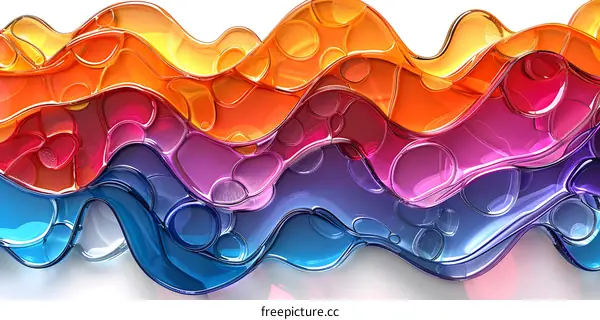 Colorful abstract waves