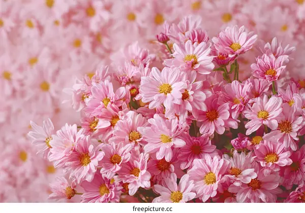 Beautiful Pink Chrysanthemum Flowers Bouquet