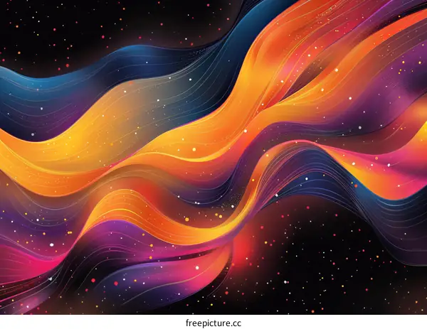 Abstract Colorful Wavy Background Design