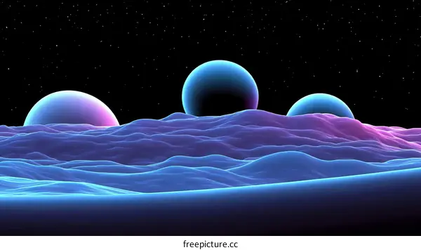 Abstract Futuristic Alien Landscape