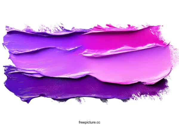[Transparent Background PNG]Abstract Paint Strokes of Vibrant Purple and Pink Hues