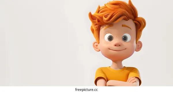 Portrait of a happy boy with freckles