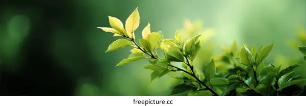 Fresh Green Leaves in Springtime