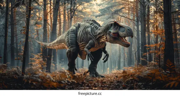 Prehistoric Landscape with a Tyrannosaurus Rex