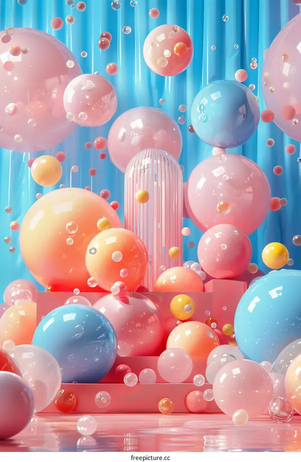 Colorful Abstract 3D Sphere Background Design