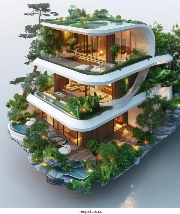 Modern Eco-Friendly Floating House Design